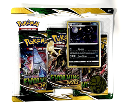 Pokemon Sword & Shield Evolving Skies 3 Pack Blister Umbreon Holo Sealed - Image 1