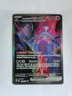 Pokemon TCG Team Rocket's Mewtwo ex 231/182 Destined Rivals SIR - Image 1