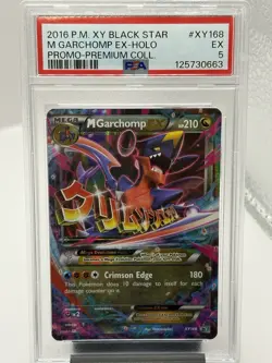 2016 Pokemon M Garchomp EX XY Black Star Promo XY168 PSA 5 EX - Image 1