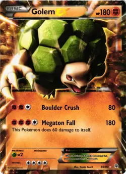 Pokemon TCG Golem-EX Generations Holo Rare Card 46/83 VLP - Image 1