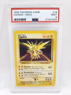 1999 Pokemon Game Zapdos Holo NM PSA 9 - Image 1