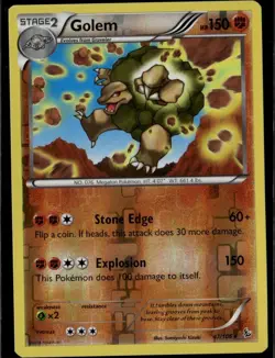Golem Rare XY Flashfire 47/106 Fighting Reverse Holo Pokemon Card - Image 1