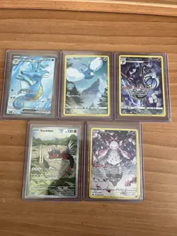 Full Art Pokemon TCG Lot Kingdra Swablu Chadelure Koraidon - Diancie Cards - Image 1