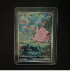 Pokemon Lillie's Clefairy EX Full Art Holo Special Rare 184/159 190 HP Sv09 - Image 1