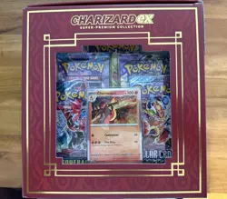 Pokemon Charizard EX Super-Premium Collection Box Promo Card Booster Collectors - Image 2