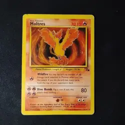 Pokemon TCG Moltres Fossil 27/62 Unlimited Rare HP - Image 1
