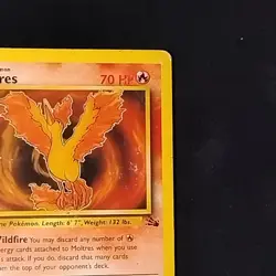 Pokemon TCG Moltres Fossil 27/62 Unlimited Rare HP - Image 3