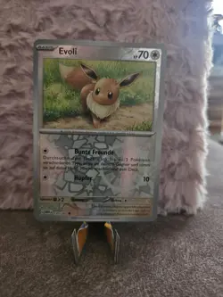 R HOLO Evoli MEW 133 / 165 Pokemon SET 151 KARTE Deutsch NM REVERSE - Image 1