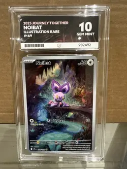 Noibat 169/159 ACE 10 Gem Mint Journey Together Illustration Rare Pokemon TCG - Image 1