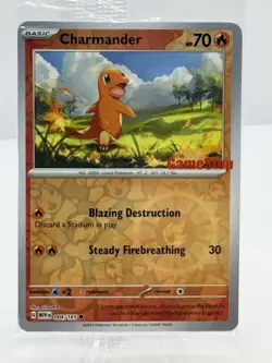 Pokemon Charmander 004/165 GameStop Stamped Promo Reverse Holo 151 2023 English - Image 1