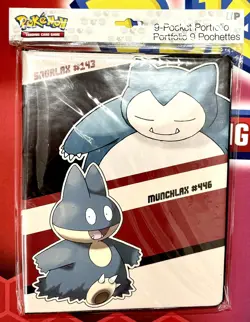 Pokemon 9-Pocket Portfolio Snorlax Munchlax Binder - Image 1
