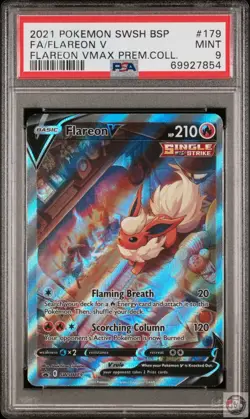 Flareon V 179 Vmax Premium Collection Swsh Black Star Promo Pokemon PSA 9 - Image 1