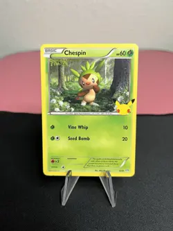 Chespin 006/025 Pokemon McDonald's 25th Anniversary Exclusive - Stamped - Image 1