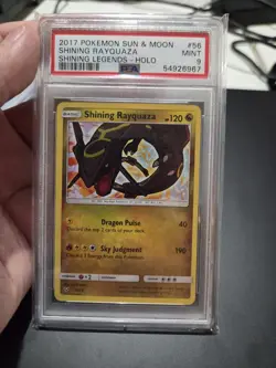 2017 POKEMON SHINING LEGENDS SHINING RAYQUAZA #56/73 HOLO PSA 9 MINT! - Image 1