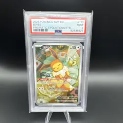2025 Pokemon SVP Prismatic Evolutions ETB Promo Rare Eevee #173 PSA 9 - Image 1