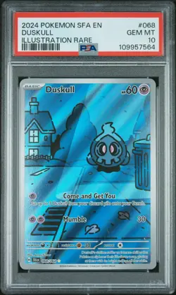 2024 POKEMON SFA EN-SHROUDED FABLE ILLUSTRATION RARE #068 DUSKULL PSA 10 - Image 1