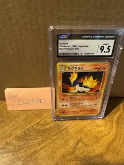 Quilava #156 Pokemon Neo Premium File Japanese Double White Star CGC 9.5 MINT - Image 1