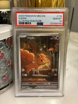 Pokemon Vulpix Me01: Mega Evolution Illustration Rare Holo #138/132 PSA 10 2025 - Image 1