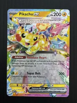 Pokemon TCG Pikachu Ex 057/217 Ascended Heroes Double Rare NM - Image 1