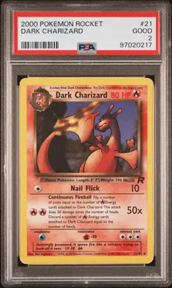 PSA 2 2000 Pokemon Rocket #21 Dark Charizard - Image 1