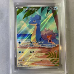 2025 POKEMON DRI EN DESTINED RIVALS #194 MISTY'S LAPRAS ILLUSTRATION RARE PSA 9 - Image 3