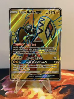 Pokemon TCG Tapu Koko GX (Full Art) Holo SM - Guardians Rising 135/145 NM - Image 1
