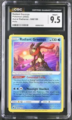 PSA CGC 9.5 Radiant Greninja Pokemon SWSH Astral Radiance Holo 046/189 - Image 1