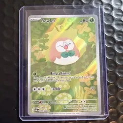 POKEMON TCG - ROWLET- 090/088 - ILLUSTRATION RARE- PERFECT ORDER - FULL ART - Image 1