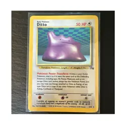 Pokemon Ditto Holo Rare 3/62 Fossil 1999 - Image 1