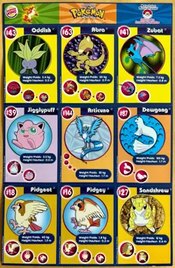 Pokemon The First Movie - Uncut Sheet #20 1999 Collector Set - Burger King - Image 1
