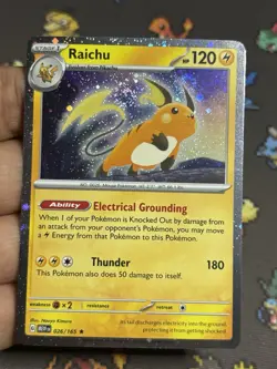 Raichu 026/165 Cosmos Holo Sam's Club 151 Promo Pokemon TRIPLE SWIRL 🌀🌀 🌀 - Image 2
