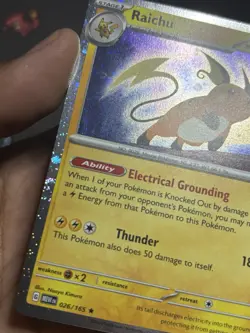 Raichu 026/165 Cosmos Holo Sam's Club 151 Promo Pokemon TRIPLE SWIRL 🌀🌀 🌀 - Image 3