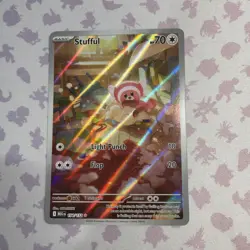 Pokemon TCG Stufful 154/132 Illustration Rare English Mega Evolution NM - Image 1
