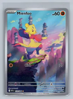 Mienfoo 133/086 Illustration Rare White Flare Pokemon Holo Near Mint - Image 1
