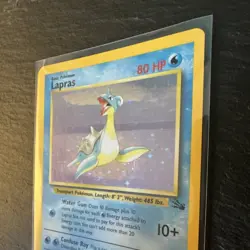 Pokemon Lapras Holo Rare 10/62 Fossil Holo Rare 1999 - Image 2