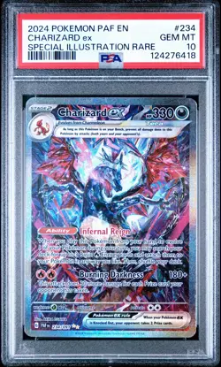 2024 POKEMON PAF EN-PALDEAN FATES SPECIAL ILLUSTRATION RARE CHARIZARD EX PSA 10 - Image 1