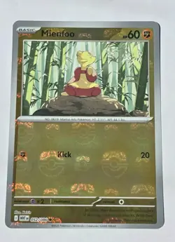 Pokemon Mienfoo 052/086 White Flare Masterball Holo Near Mint - Image 1
