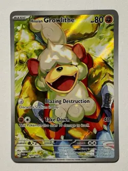 Pokemon - Twilight Masquerade - Hisuian Growlithe 181/167 PACK FRESH! - Image 1