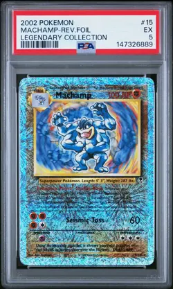 Pokemon Machamp Legendary Collection Reverse Holo Rare 2002 15/110 PSA Graded - Image 1