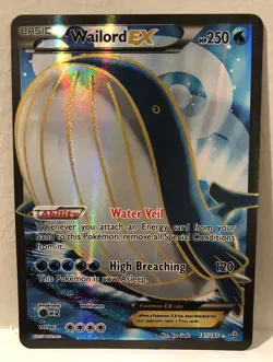 Pokemon PRIMAL CLASH Wailord EX 147/160 Full Art Holo Foil MINT - Image 1