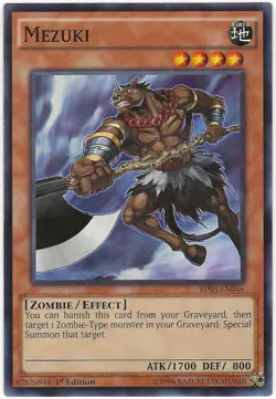 Yu-Gi-Oh! Mezuki Shatterfoil Rare 1st Edition BP03-EN046 NM - Image 1