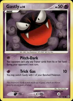 Gastly Common Stormfront 62/100 Psychic Pokemon Card - Image 1