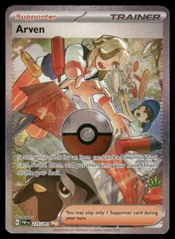 Pokemon Cards Arven 235/091 Paldean Fates Special Illustration Rare NM - Image 1