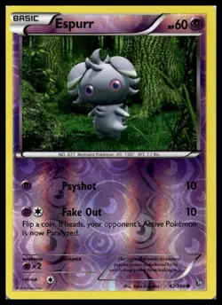Espurr 42/106 XY - Flashfire Reverse Holo Pokemon Card LP - Image 1