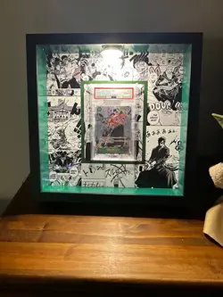 roronoa zoro op06 manga alt art psa bgs raw one piece card game espositore frame - Image 2