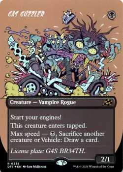 Gas Guzzler FOIL BORDERLESS Aetherdrift Magic MTG NM - Image 1