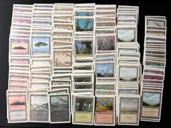 Magic The Gathering 200 Basic Land Lot - Revised Edition + Bonus Fourth Edition - Image 1