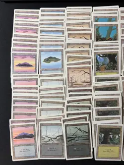 Magic The Gathering 200 Basic Land Lot - Revised Edition + Bonus Fourth Edition - Image 2