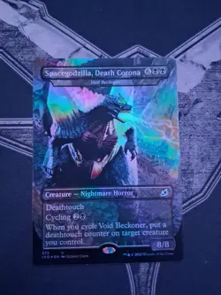 MTG SpaceGodzilla Death Corona Borderless Foil Ikoria - Image 1