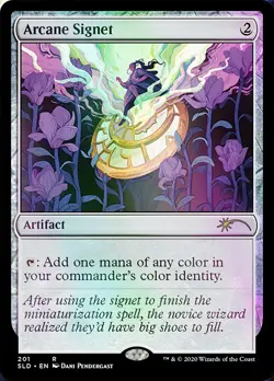 1x Arcane Signet (201) - Foil Light Play MTG Magic - Kid Icarus - - Image 1